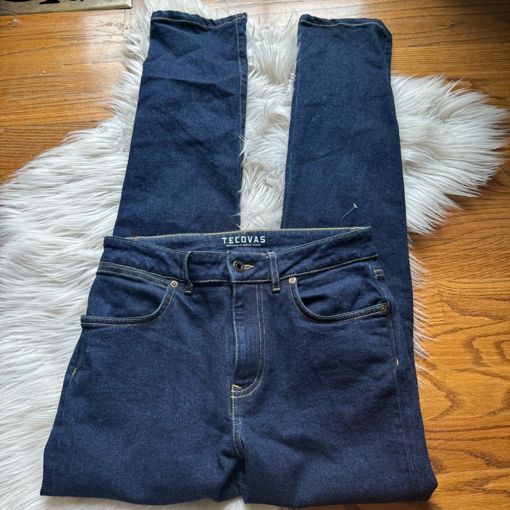 Tecovas Mid Rise Stovepipe Dark Wash Jeans - Picture 4 of 16